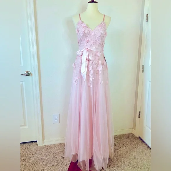 strapless open back dress Pink Vintage Princess 3/5
